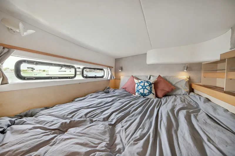 Slide: The Image of Cozy bedroom in 2016 Catana 42 catamaran with nautical-themed decor. - 33
