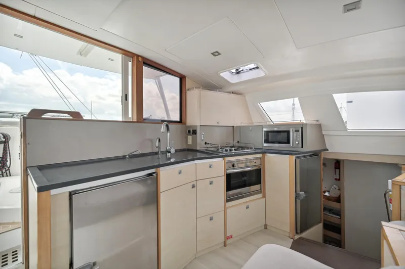 Slide: The Image of Modern kitchen interior of 2016 Catana 42 catamaran with sleek appliances and ample storage. - 40