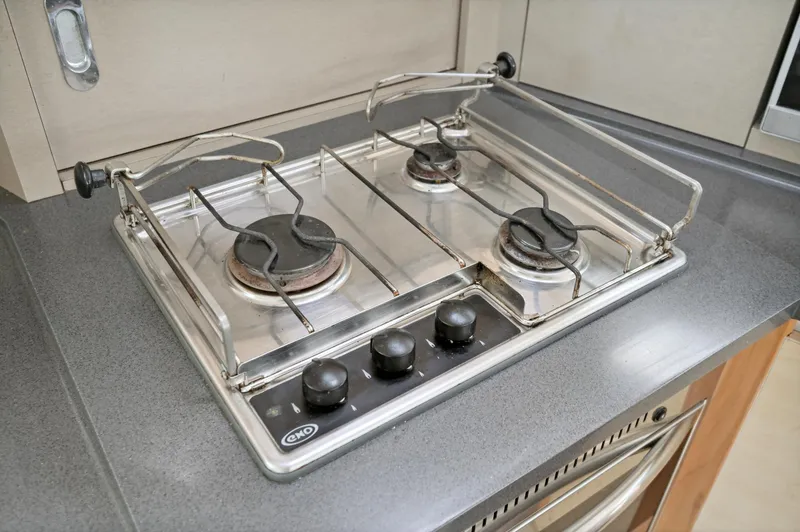 Slide: The Image of Stainless steel two-burner stove in 2016 Catana 42 yacht kitchen. - 44