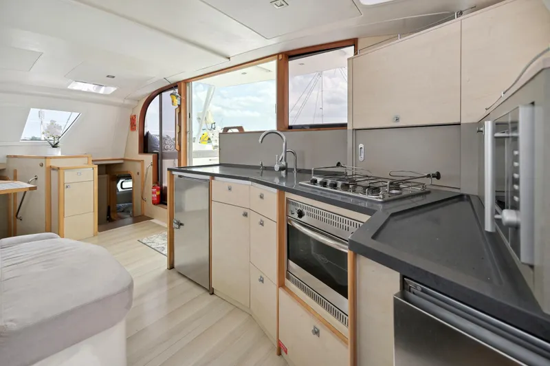 Slide: The Image of Modern kitchen interior of 2016 Catana 42 catamaran with sleek design and appliances. - 47