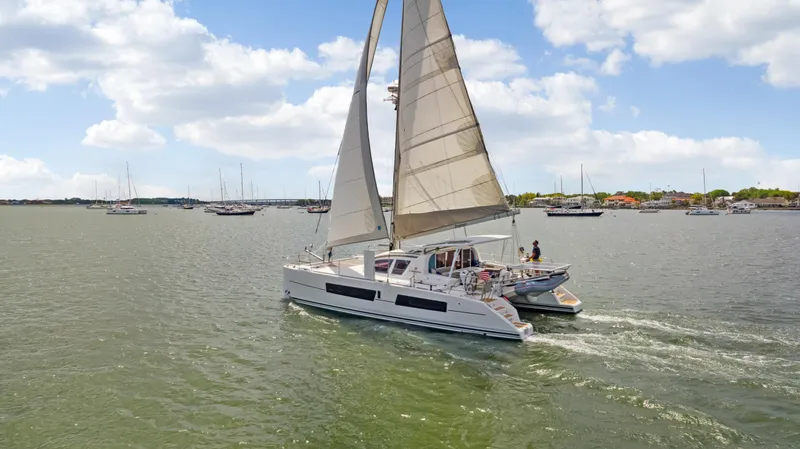 Slide: The Image of Catana 42 catamaran sailing on a sunny day, 2016 model. - 7