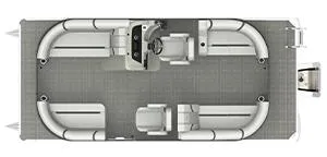 The Image of 2023 Crest CLASSIC 200 LX SLC pontoon boat interior layout, top view. - 1