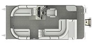 Slide: The Image of 2023 Crest Classic 200 LX L pontoon boat interior layout. - 30