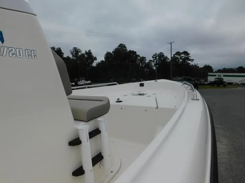 Slide: The Image of 2023 Key West 1720CC boat, view of seating and deck area. - 12