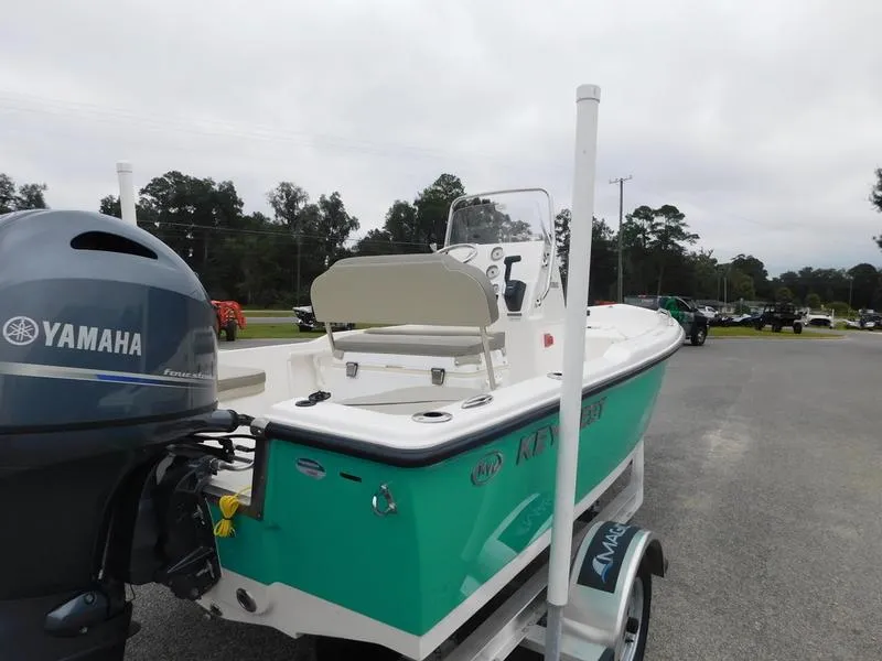 Slide: The Image of 2023 Key West 1720CC boat with Yamaha engine on trailer. - 4