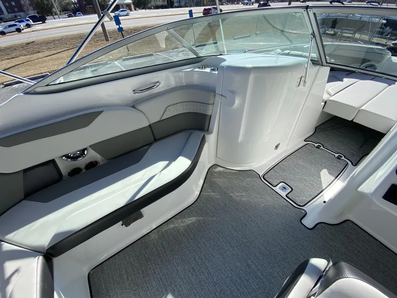 Slide: The Image of 2023 Hurricane SD2200 boat interior with sleek seating and modern design. - 11