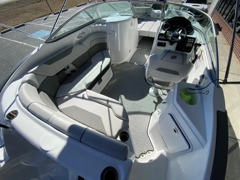 Slide: The Image of 2023 Hurricane SD2200 boat interior with seating and steering console. - 9