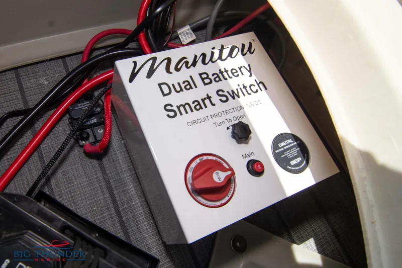 Slide: The Image of Manitou 25 OASIS RF SHP 2022 dual battery smart switch with circuit protection. - 35
