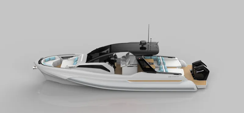 Slide: The Image of 2024 Zar Formenti Imagine 130 luxury motorboat with sleek design and modern features. - 14