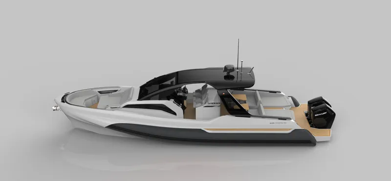 Slide: The Image of 2024 Zar Formenti Imagine 130 luxury motorboat, side view. - 15