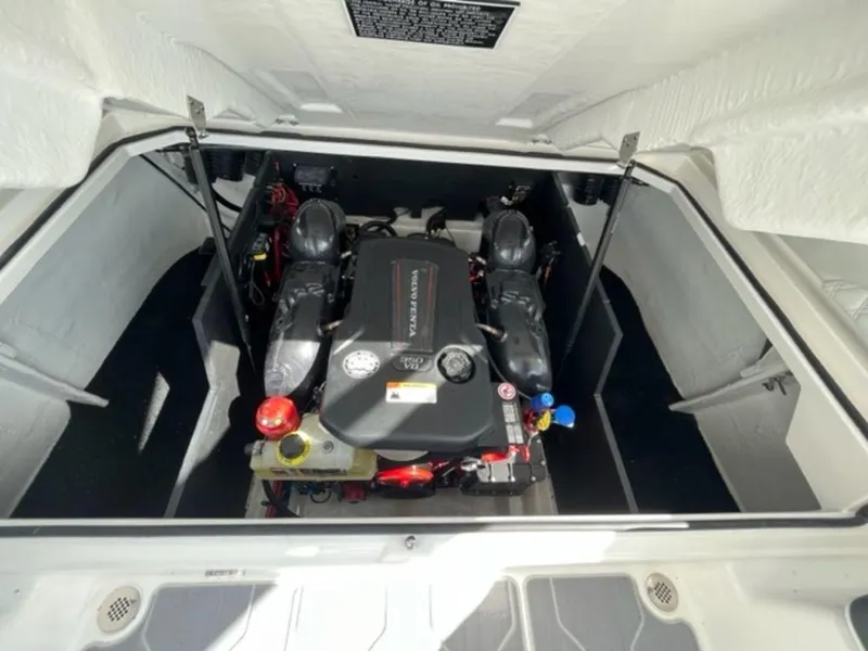 Slide: The Image of 2023 Regal LS6 engine compartment showcasing powerful marine engine. - 6