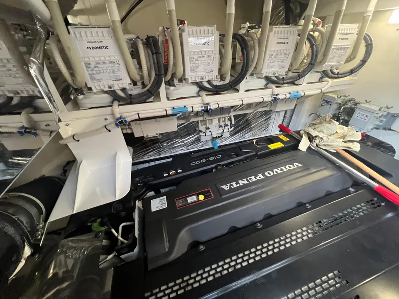 Slide: The Image of Cozy bunk beds in 2018 Princess V58 yacht cabin with modern decor. - 29