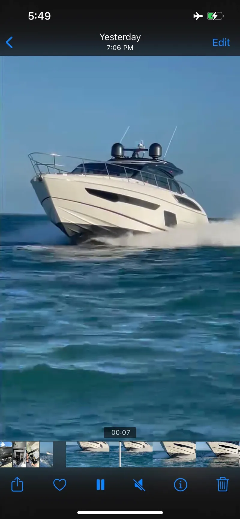 Slide: The Image of 2018 Princess V58 yacht cruising swiftly on open water. - 3