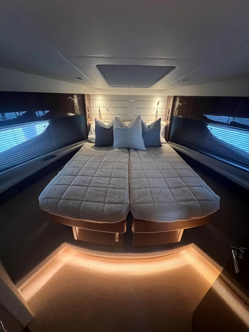 Slide: The Image of Luxurious bathroom in 2018 Princess V58 yacht with modern fixtures and elegant design. - 35