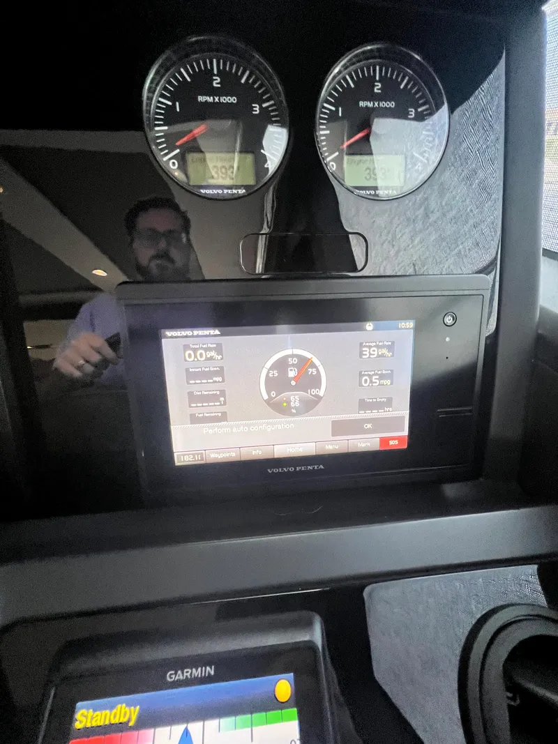 Slide: The Image of Control panel of a 2018 Princess V58 yacht with Garmin display. - 47