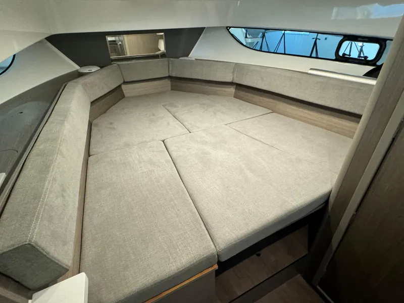 Slide: The Image of 2023 Beneteau Flyer 9 SUNdeck interior cabin with spacious seating and modern design. - 15