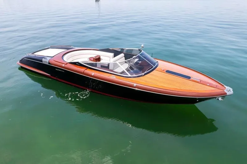 The Image of 2020 Riva Aquariva Super luxury speedboat on calm water. - 0