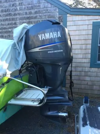 Slide: The Image of 1995 Aquasport 20 with Yamaha Four Stroke outboard motor. - 2