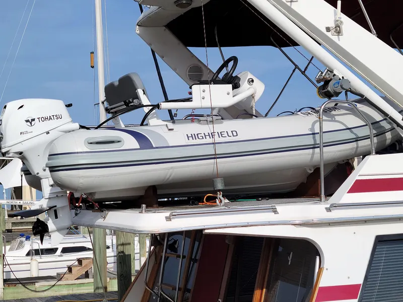 Slide: The Image of New Dinghy & Outboard, with Crane - 6