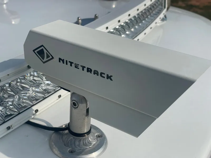 Slide: The Image of NITETRACK camera mounted on Freeman 37 boat, 2019 model, with LED light bar. - 21