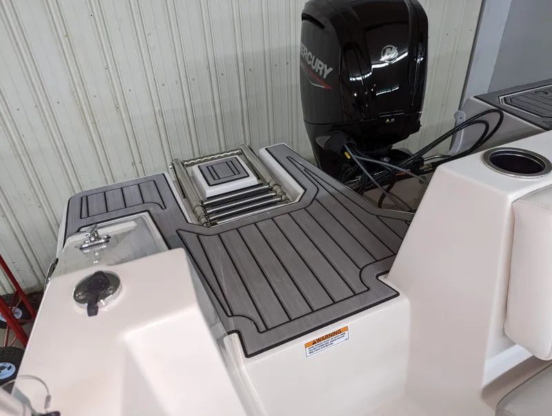 Slide: The Image of 2023 Starcraft SVX 171 OB boat with Mercury outboard motor and non-slip deck. - 10