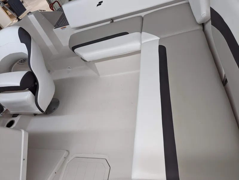 Slide: The Image of 2023 Starcraft SVX 171 OB boat interior seating area. - 4