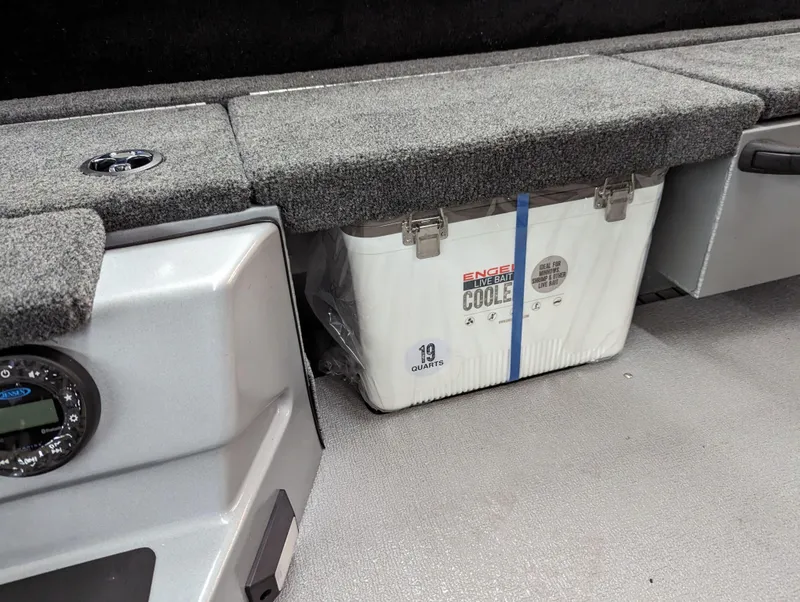 Slide: The Image of 2023 Smoker Craft Adventurer 188 T interior with Engel cooler storage. - 7