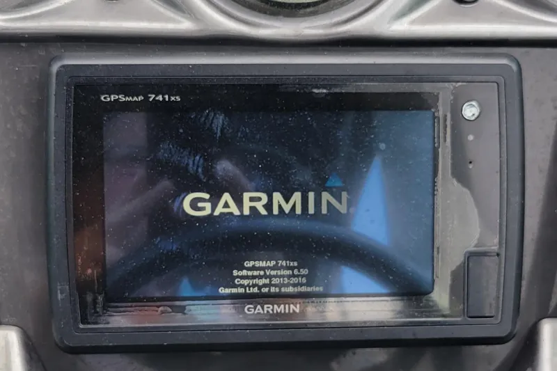 Slide: The Image of Garmin GPSMAP 741xs on 2016 Monterey 275 Sport Yacht dashboard. - 9