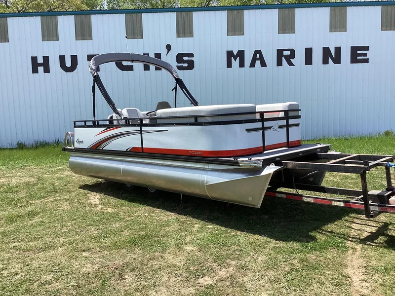 Slide: The Image of 2023 Qwest 820 Lanai L pontoon boat at Hutch's Marine. - 1