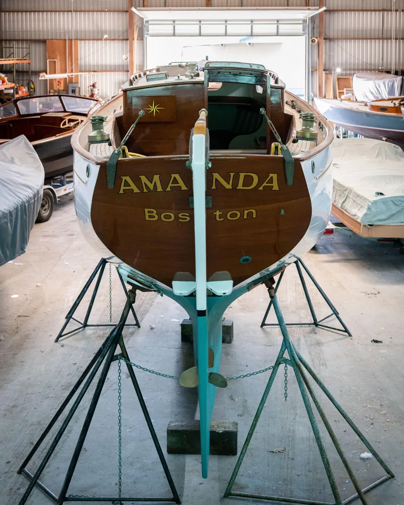 Slide: The Image of Custom 2008 Frank Paine Sloop "Amanda" in a boatyard, Boston. - 13