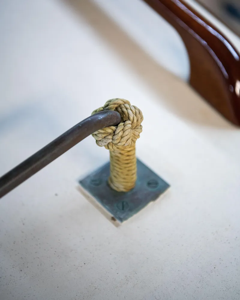 Slide: The Image of Close-up of a rope knot on a 2008 Custom Frank Paine Sloop. - 47