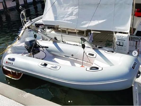 Slide: The Image of 2022 Apex A10 RIB inflatable boat docked at marina. - 5