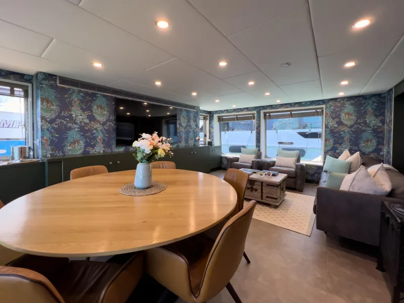 Slide: The Image of Interior of Damen YS 4508 yacht, 2019, featuring modern design. - 15