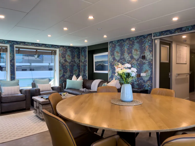 Slide: The Image of Interior of Damen YS 4508 yacht, 2019, featuring stylish decor. - 16