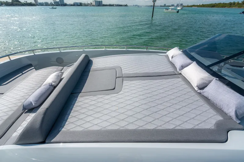 Slide: The Image of 2023 Canados 431 GLADIATOR yacht with spacious sunbathing area on deck. - 5
