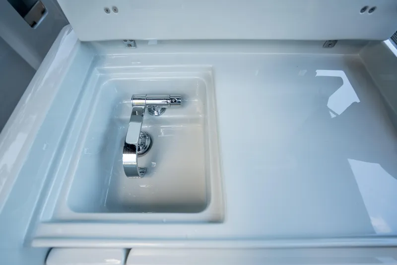 Slide: The Image of 2023 Canados 431 GLADIATOR yacht sink with modern chrome faucet. - 8