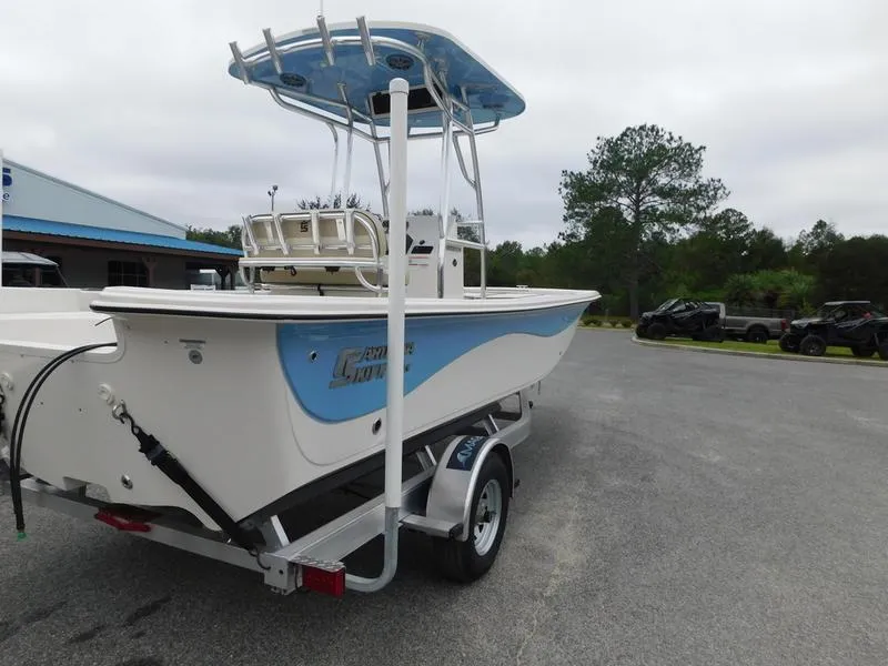 Slide: The Image of 2023 Carolina Skiff 21 LS boat on a trailer, side view. - 3