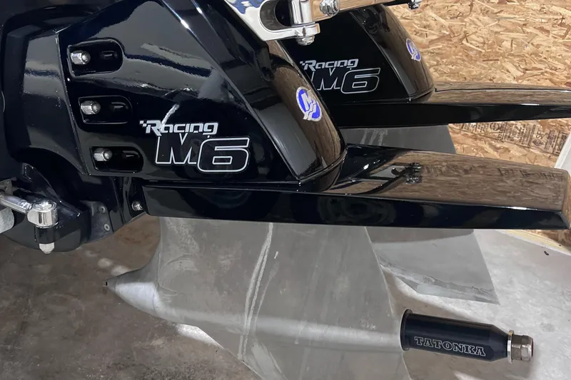 Slide: The Image of Close-up of Apache 41 Racing M6 outboard motor, 1994 model. - 5