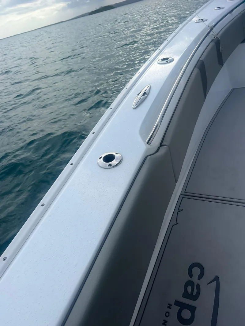 Slide: The Image of Cape Horn 34 XS 2022 boat on water, sleek design, ocean view. - 2