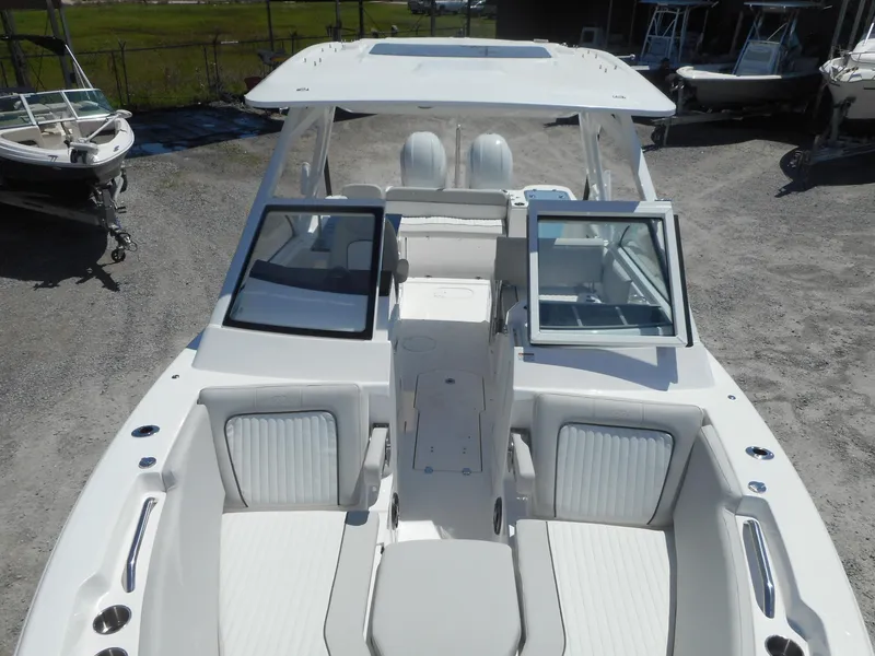 Slide: The Image of 2023 Sea Fox 268 Traveler boat with spacious seating and modern design. - 17