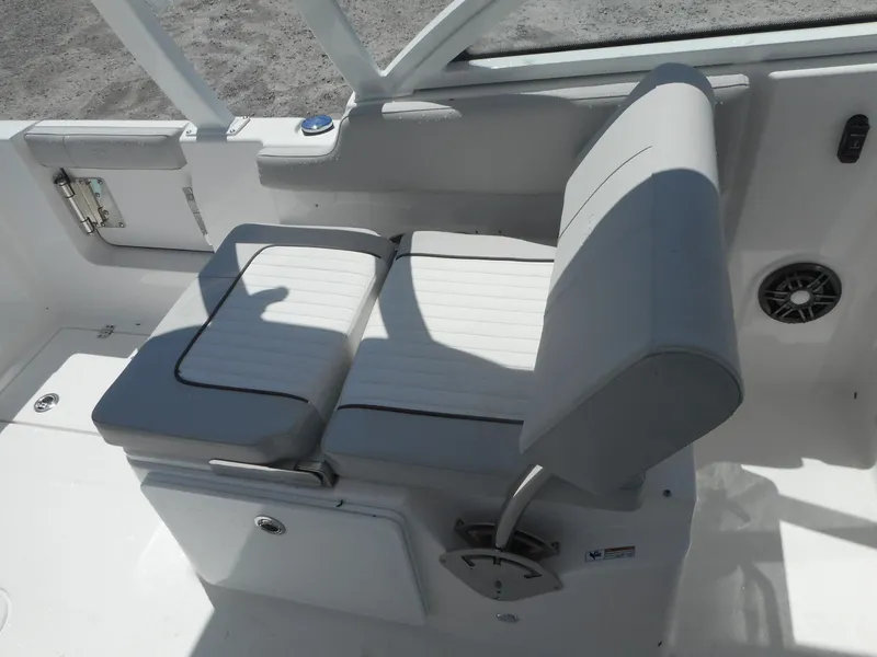 Slide: The Image of 2023 Sea Fox 268 Traveler boat seating area with adjustable backrest. - 20