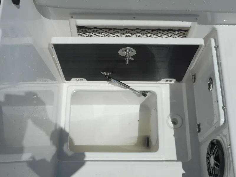 Slide: The Image of 2023 Sea Fox 268 Traveler boat sink and storage compartment. - 25