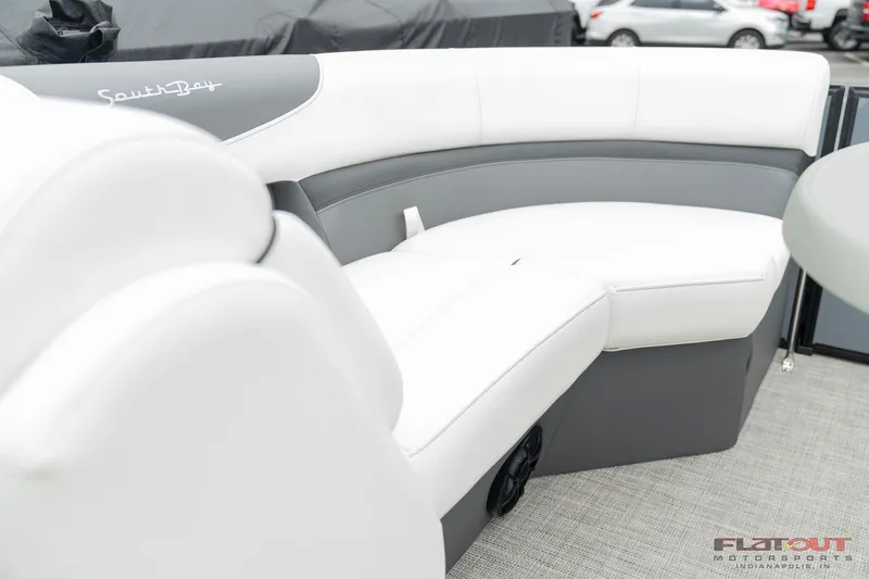 Slide: The Image of 2023 South Bay S224 Universal Lounge 200HP, white and gray seating area. - 17