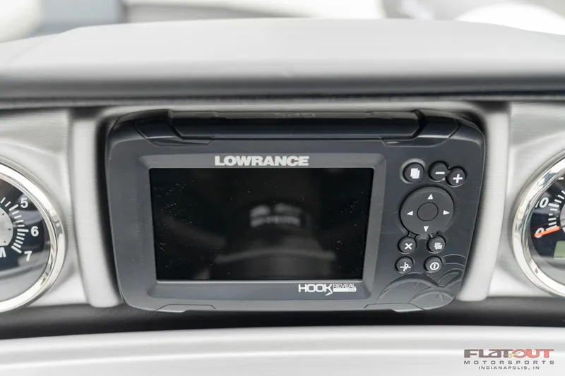 Slide: The Image of Lowrance Hook fish finder on 2023 South Bay S224 Universal Lounge 200HP boat. - 9
