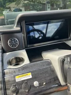 Slide: The Image of Control panel of a 2023 Vanderbilt 700T boat with touchscreen display. - 22