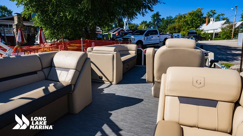 Slide: The Image of 2023 Godfrey Sw2286SB pontoon boat interior at Long Lake Marina. - 4