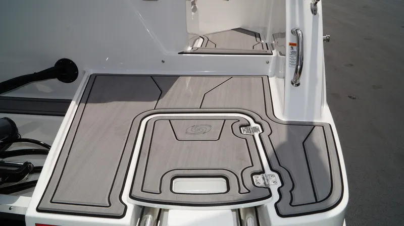 Slide: The Image of 2023 Hurricane SunDeck 235 OB swim platform with non-slip decking. - 18