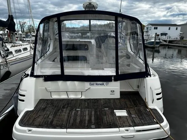 Slide: The Image of 2005 Cranchi 37 Smeraldo yacht docked in East Norwalk, CT marina. - 4