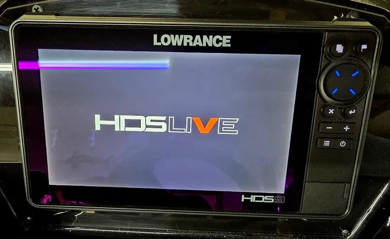 Slide: The Image of Lowrance HDS Live display on 2023 Lowe Stinger 188 boat dashboard. - 12