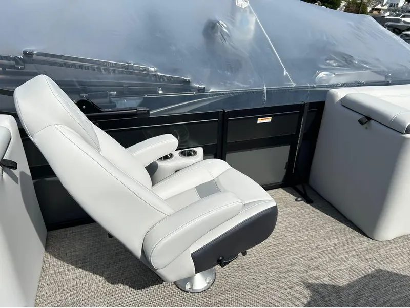 Slide: The Image of Luxurious seating on 2023 Viaggio D23U boat with protective cover. - 4